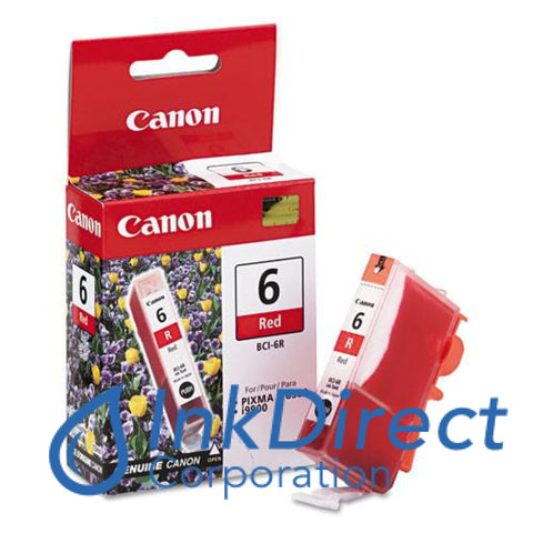 Genuine Canon 8891A003Aa Bci-6R Ink Jet Cartridge Red
