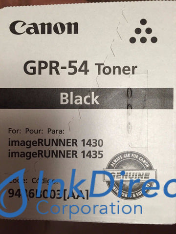 Genuine Canon 9436B003Aa Gpr-54 Toner Cartridge Black