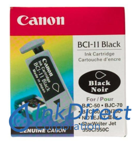 Genuine Canon F470761410 0957A003Aa Bci-11Bk Ink Jet Cartridge Black