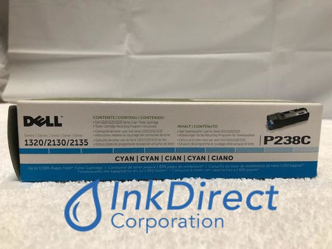 Genuine Dell 330-1417 T013C P238C Standard Yield Toner Cartridge Cyan , Laser Printer 2130CN , Dell   -    2135DN,   - Laser Printer   1320C,  1320CN,  2130CN,  2135CN
