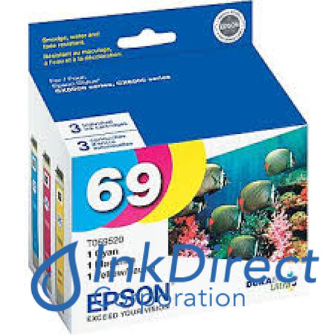 Genuine Epson T069520 69 C/m/y Ink Jet Cartridge Tri-Color