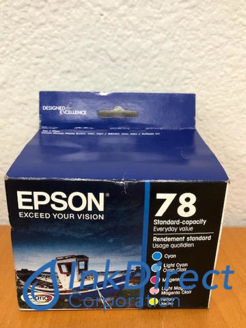 Genuine Epson T078920 T0789 Epson 78 Ink Jet Cartridge Multi-Pack Ink Jet Cartridge , Epson - All-in-One Artisan 50, - InkJet Printer Stylus Photo R260, R280, R380, RX580, RX595, RX680,