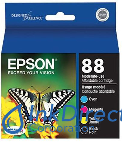 Genuine Epson T088120Bcs 88 Ink Jet Cartridge 4-Color