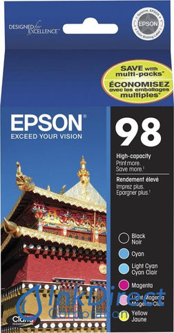 Genuine Epson T098120-BCS Epson 98 Ink Jet Cartridge 6-Colors Ink Jet Cartridge , Epson - All-in-One Artisan 700, 710, 725, 730, 800, 810, 835, 837