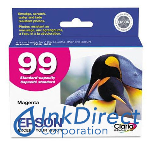 Genuine Epson T099320 T0993 99 High Yield Ink Jet Cartridge Magenta