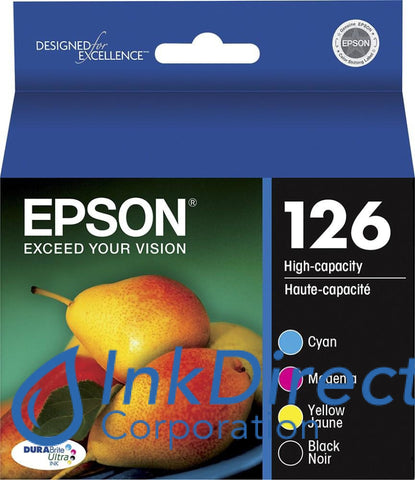 Genuine Epson T126120-Bcs 126 B/c/m/y Ink Jet Cartridge Multi-Pack