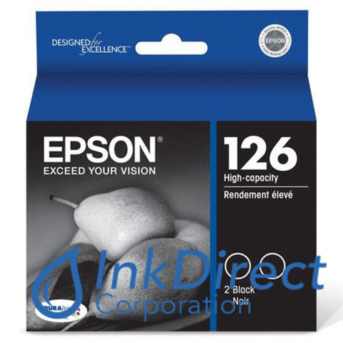 Genuine Epson T126120-D2 126 Twin Pk Ink Jet Cartridge Black