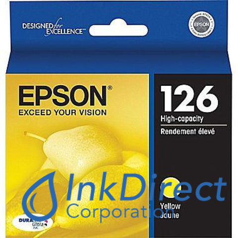Genuine Epson T126420 Epson 126 Ink Jet Cartridge Yellow Ink