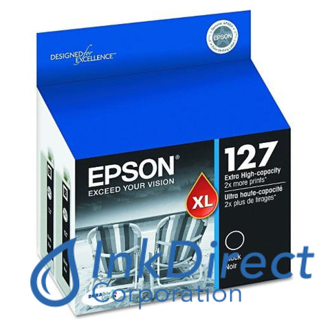 Genuine Epson T127120-D2 127Xl Twin Pack Ink Jet Cartridge Black