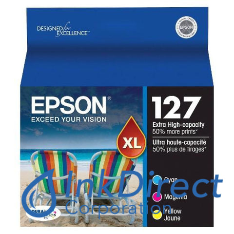 Genuine Epson T127520 127Xl Ink Jet Cartridge Tri-Color