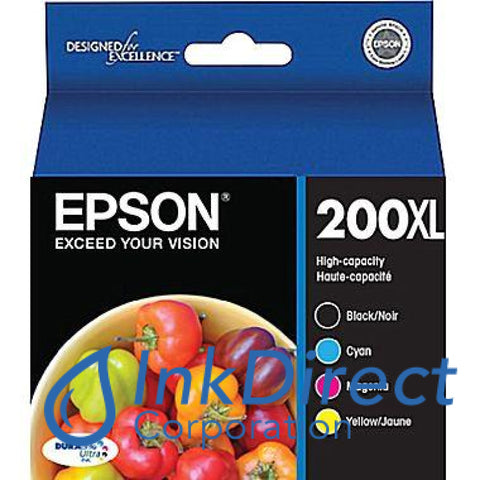 Genuine Epson T200Xl-Xcs T200 Bk Xl C/m/y Ink Jet Cartridge 4-Color