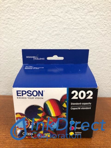 Genuine Epson T202520 Epson 202 Ink Jet Cartridge Cyan Magenta Yellow Ink Jet Cartridge , Epson   - All-in-One  WorkForce WF-2860,  XP  5100,