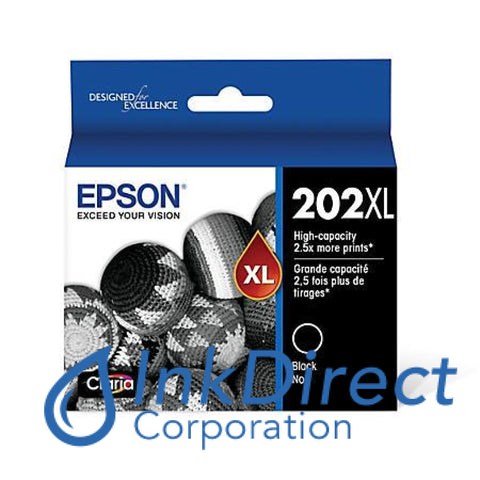 Genuine Epson T202Xl120 202Xl Ink Jet Cartridge Black