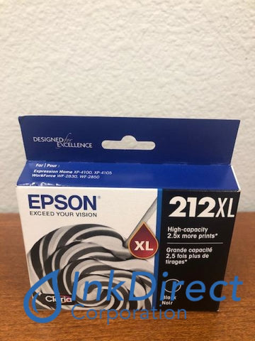 Genuine Epson T212XL120-S T212XL120-CP Epson 212XL Ink Jet Cartridge Black Ink Jet Cartridge , Epson   - All-in-One  WorkForce 2830,  2850,  XP  4100,  4105
