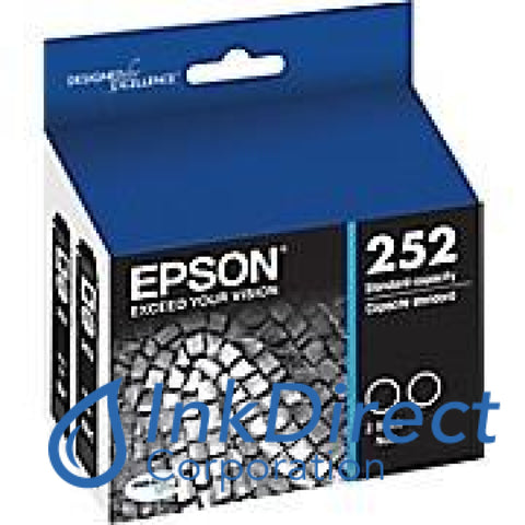Genuine Epson T252120-D2 252 Std Dual Pack Ink Jet Cartridge Black