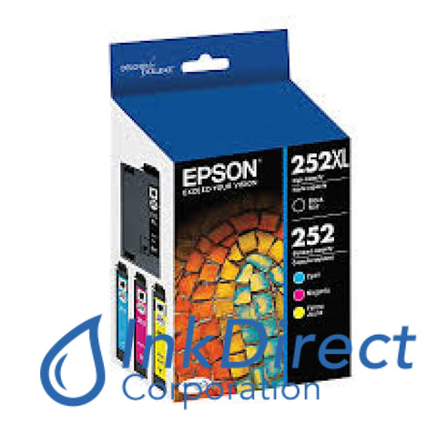 Genuine Epson T252Xl-Bcs 252Xl Hy 252 Cmy Ink Jet Cartridge 4-Color