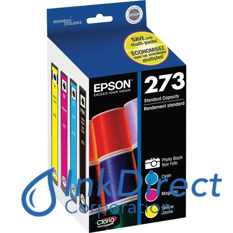 Genuine Epson T273520 Photo Black Cmy Ink Jet Cartridge 4-Color