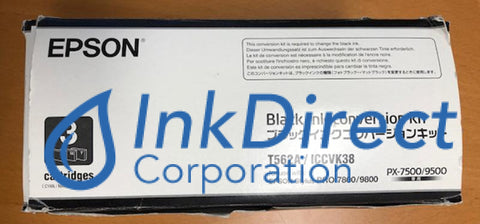 Genuine Epson T562A / Iccvk38A Black Ink Conversion Kit ( Cyan Magenta Yellow )