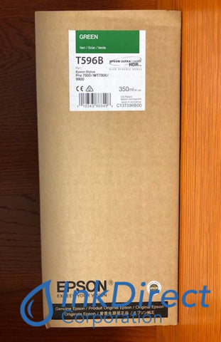 Genuine Epson T596B00 Ultrachrome HDR Ink Jet Cartridge Green Stylus Pro 7700 7900 9700 9900 Ink Jet Cartridge , Epson - InkJet Printer Stylus Pro 4400, 7900, 9700, 9900