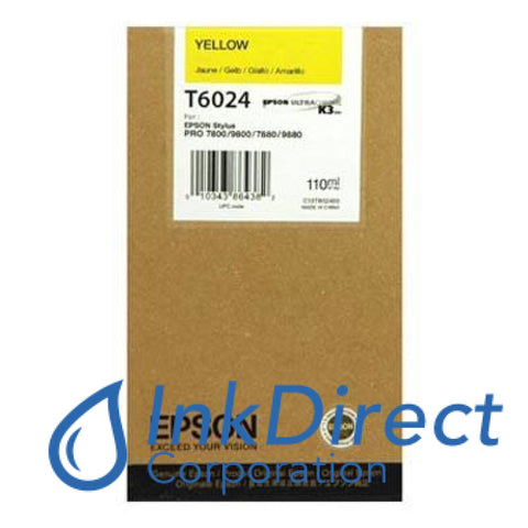 Genuine Epson T602400 T6024 Ink Jet Cartridge Yellow