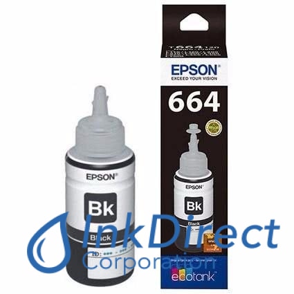 Genuine Epson T664120 Epson 664 Ink Tank Black Ink Jet Cartridge