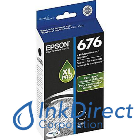 Genuine Epson T676Xl120 676Xl Ink Jet Cartridge Black