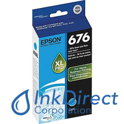 Genuine Epson T676Xl220 676Xl Ink Jet Cartridge Cyan