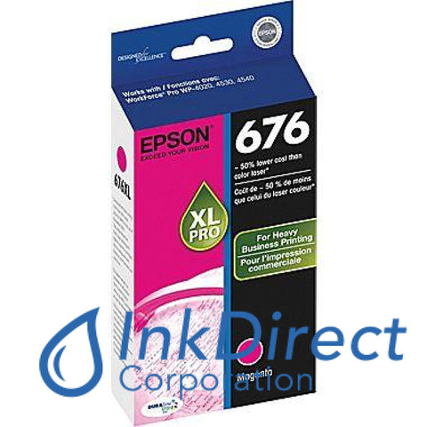 Genuine Epson T676Xl320 676Xl Ink Jet Cartridge Magenta