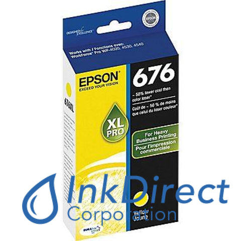 Genuine Epson T676Xl420 676Xl Ink Jet Cartridge Yellow