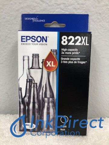 Genuine Epson T822X120 T822XL120-S Epson T822XL Ink Jet Cartridge Black Ink Jet Cartridge , Epson - All-in-One Workforce Pro WF-3820, WF-4820, WF-4830, WF-4834