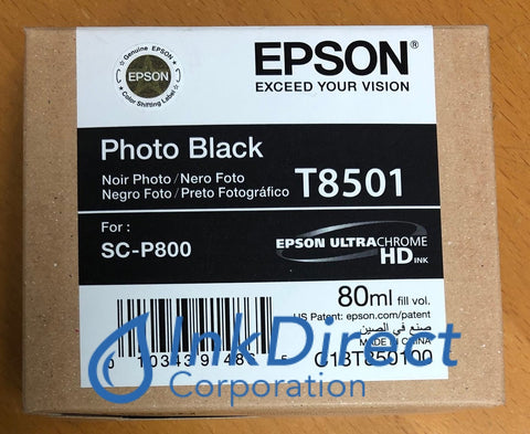 Genuine Epson T850100 T8501 Epson T850 Ink Jet Cartridge Photo Black Ink Jet Cartridge