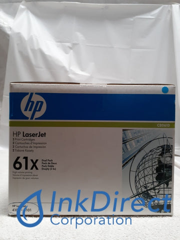 HP C8061D HP 61X Dual Pack Toner Cartridge Black ( Blue Box ) Toner Cartridge , HP - Laser Printer LaserJet 4100, 4100DTN, 4100MFP, 4100N, 4100TN