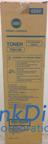 Genuine Konica Minolta 020V A0Ym130 Tn-510K Tn510K - Standard Yield Toner Cartridge Black