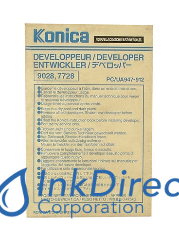 Genuine Konica Minolta 947912 947-912 7728 Developer / Starter Black