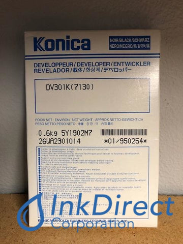 Genuine Konica Minolta 950254 950-254 DV-301K DV301K Developer / Starter Black 7022 7130 7135 7322 Developer / Starter , Konica-Minolta - Copier 7322, - Copier Digital 7022, 7130, 7135