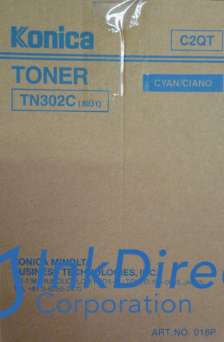 Genuine Konica Minolta 960849 960-849 Tn-302C Tn302C Toner Cartridge Cyan , Konica-Minolta - 9231, 9331, - Copier Color Copier 8020, 8031,