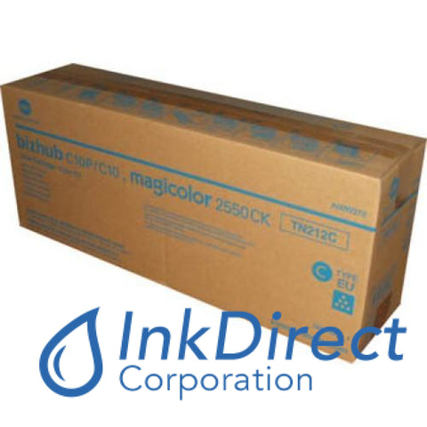 Genuine Konica Minolta A00W362 G5401 Tn-212C Tn212C Toner Cartridge Cyan , Konica-Minolta - Multi Function BizHub C10, C10X,