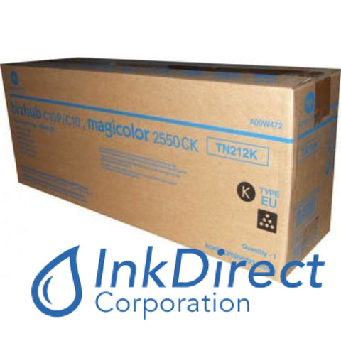 Genuine Konica Minolta A00W462 G5402 Tn-212K Tn212K Toner Cartridge Black , Konica-Minolta - Multi Function BizHub C10, C10X,