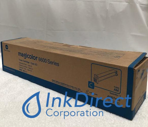 Genuine Konica Minolta A0D7433 A0D-7433 MagiColor 8600 Toner Cartridge Cyan 8650DN 8650HDN Toner Cartridge , Konica Minolta - Laser Printer MagiColor 8650DN, 8650HDN