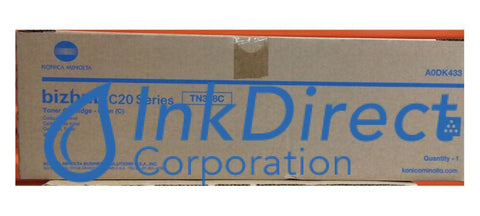 Genuine Konica Minolta A0Dk433 Tn-318C Tn318C Toner Cartridge Cyan , Konica Minolta - Multi Function BizHub C20, C20P, C20PX, C20X,
