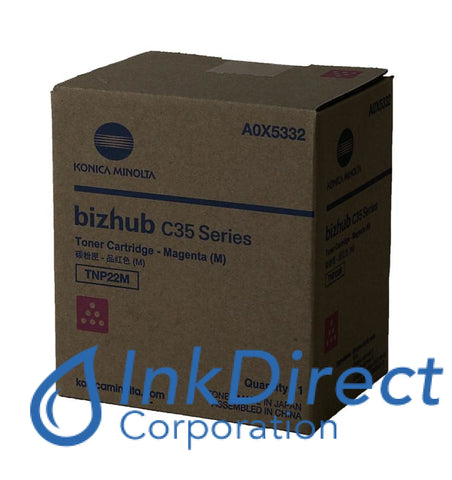 Genuine Konica Minolta A0X5332 Tn-P22M Tnp22M Toner Cartridge Magenta , Konica Minolta - Multi Function BizHub C35,
