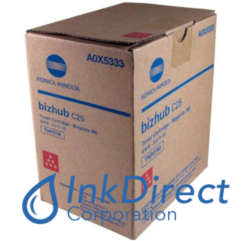 Genuine Konica Minolta A0X5333 Tnp-27M Tnp27M Toner Cartridge Magenta , Konica-Minolta - Multi Function BizHub C25,