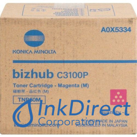 Genuine Konica Minolta A0X5334 Tnp50M Toner Cartridge Magenta