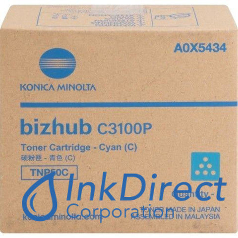 Genuine Konica Minolta A0X5434 Tnp50C Toner Cartridge Cyan