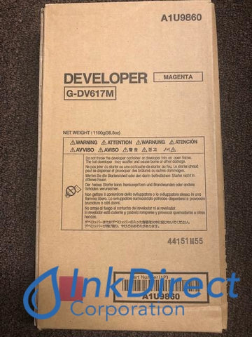 Genuine Konica Minolta A1U9860 G-Dv617M Gdv617M Same As Dv610M Developer Magenta Developer