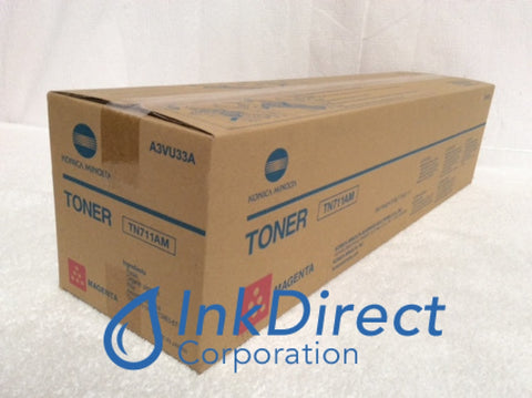 Genuine Konica Minolta A3VU33A TN-711AM TN711AM (TN711M) Toner Cartridge Magenta BizHub C654 C754 Toner Cartridge , Konica-Minolta - Multi Function BizHub C654, C754,