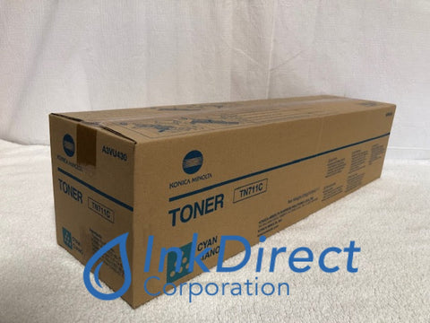 Genuine Konica Minolta A3VU430 TN-711C TN711C Toner Cartridge Cyan BizHub C654 C754 Toner Cartridge , Konica-Minolta - Multi Function BizHub C654, C754,