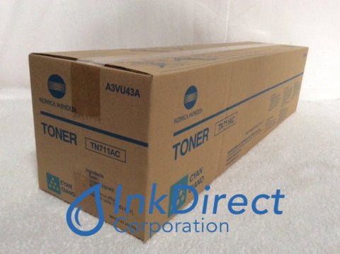 Genuine Konica Minolta A3VU43A TN-711AC TN711AC Toner Cartridge Cyan BizHub C654 C754 Toner Cartridge , Konica-Minolta - Multi Function BizHub C654, C754,