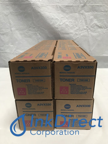 Genuine Konica Minolta A3VX330 TN-619M TN619M ( lot of 4 ) Toner Cartridge Magenta Toner Cartridge , Konica Minolta - Digital Printer BizHub Press C1060, C1070,
