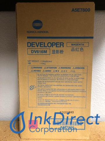 Genuine Konica Minolta A5E7800 Dv-616M Dv616M Developer Magenta Developer